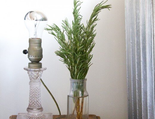 rosemary sprigs on nightstand | reading my tea leaves