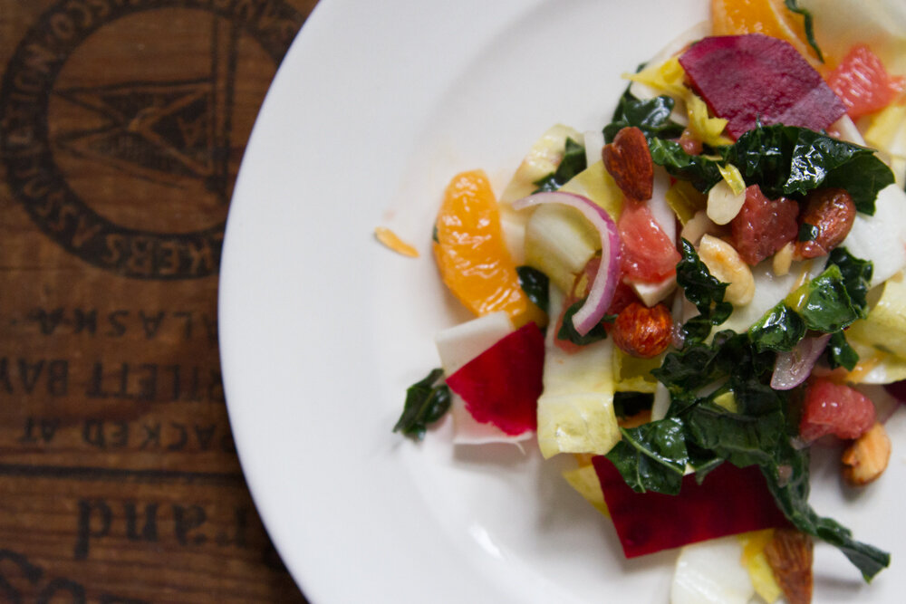 winter citrus and root vegetable salad inspired by table on ten | reading my tea leaves