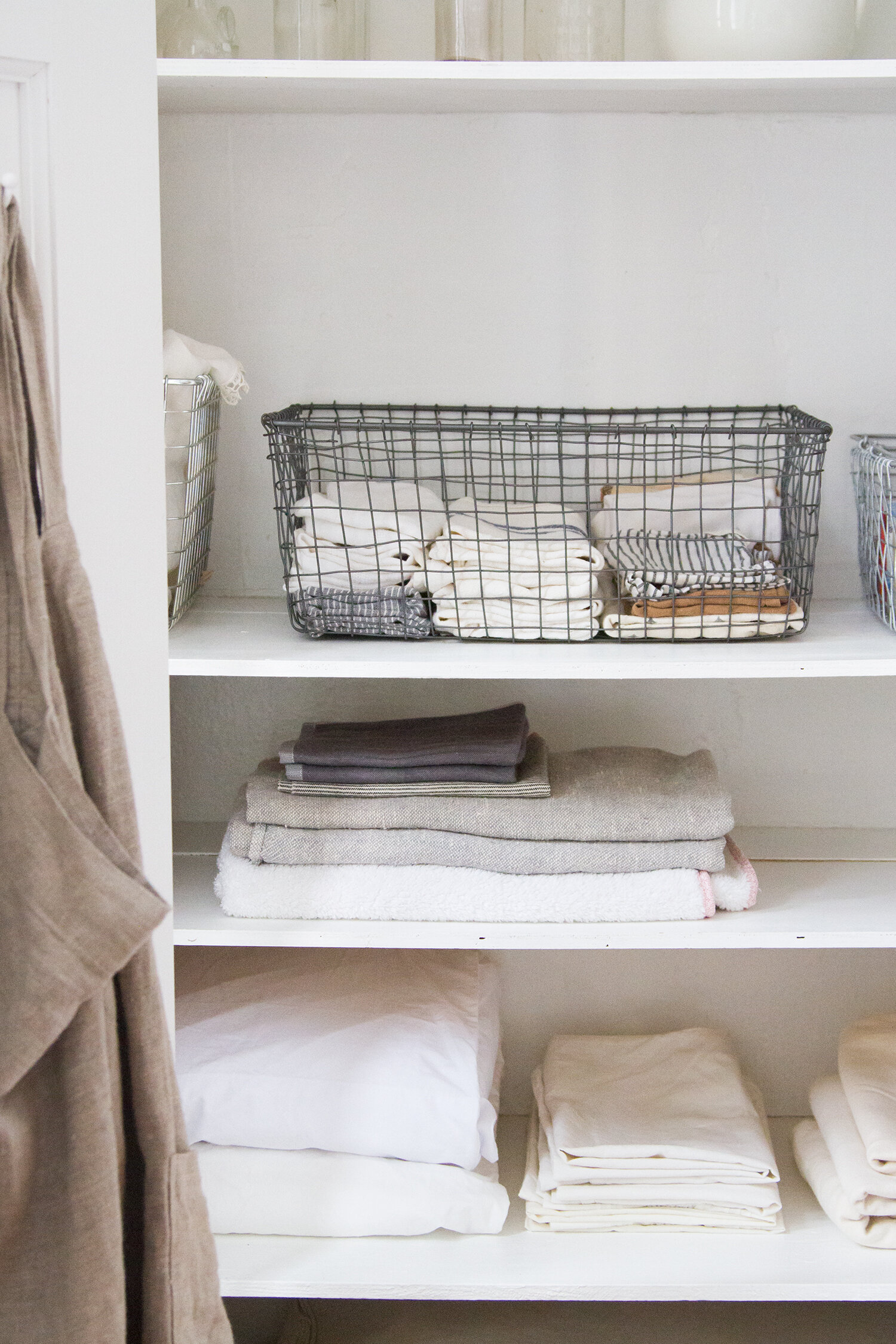 organizing linens in a tiny space | reading my tea leaves