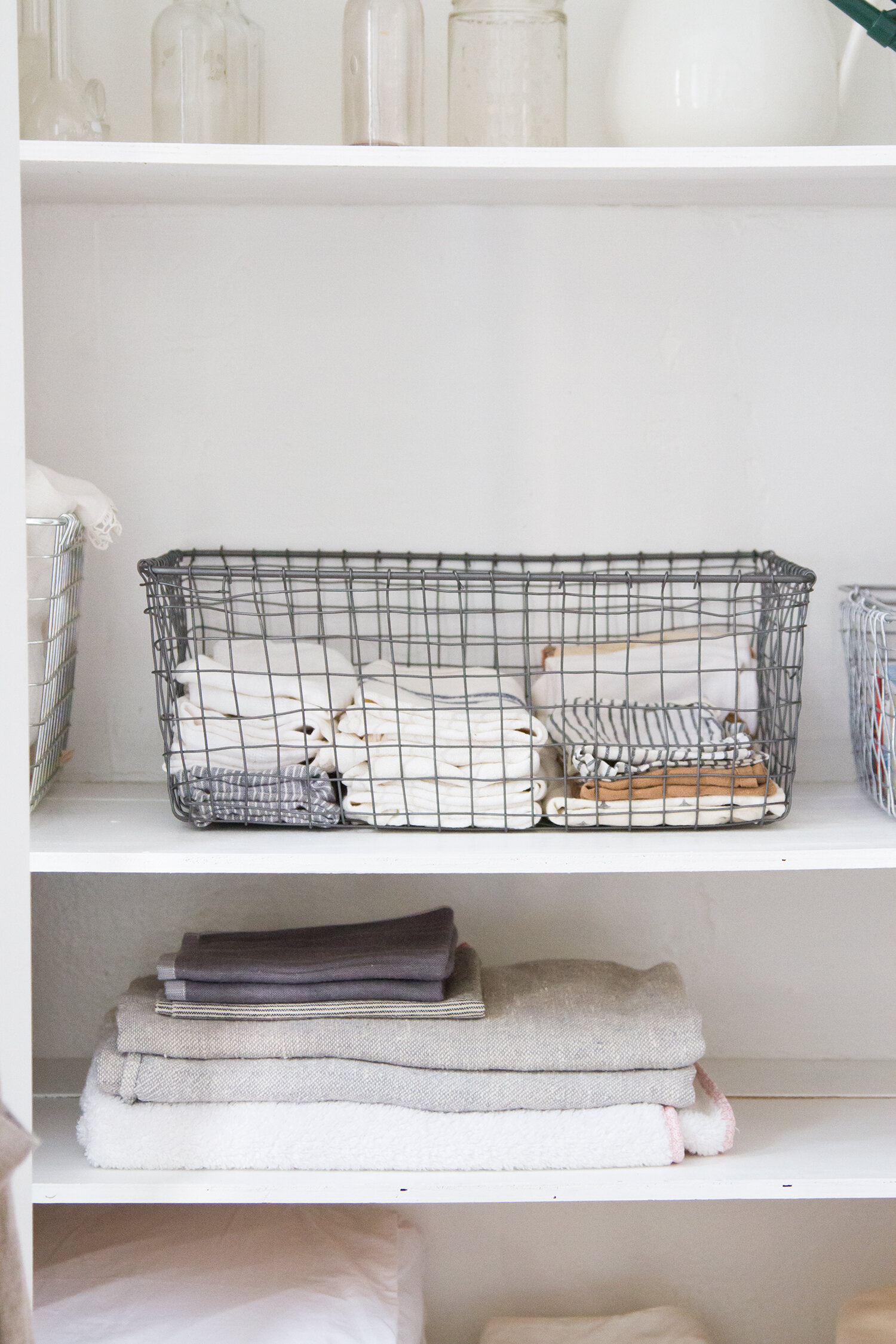 organizing linens in a small space | reading my tea leaves