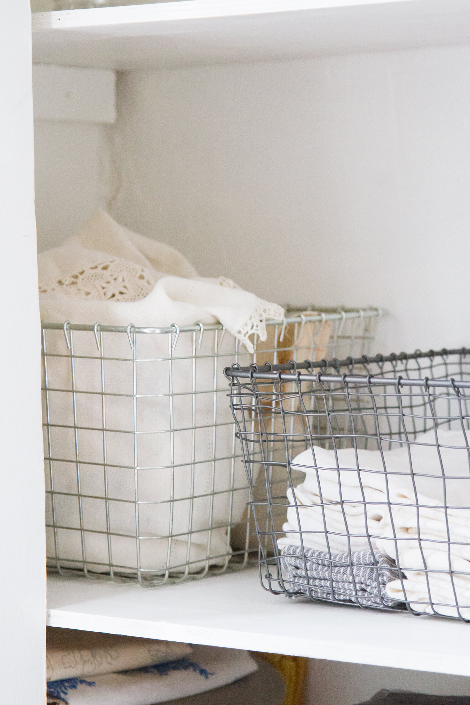 organizing linens in a small space | reading my tea leaves