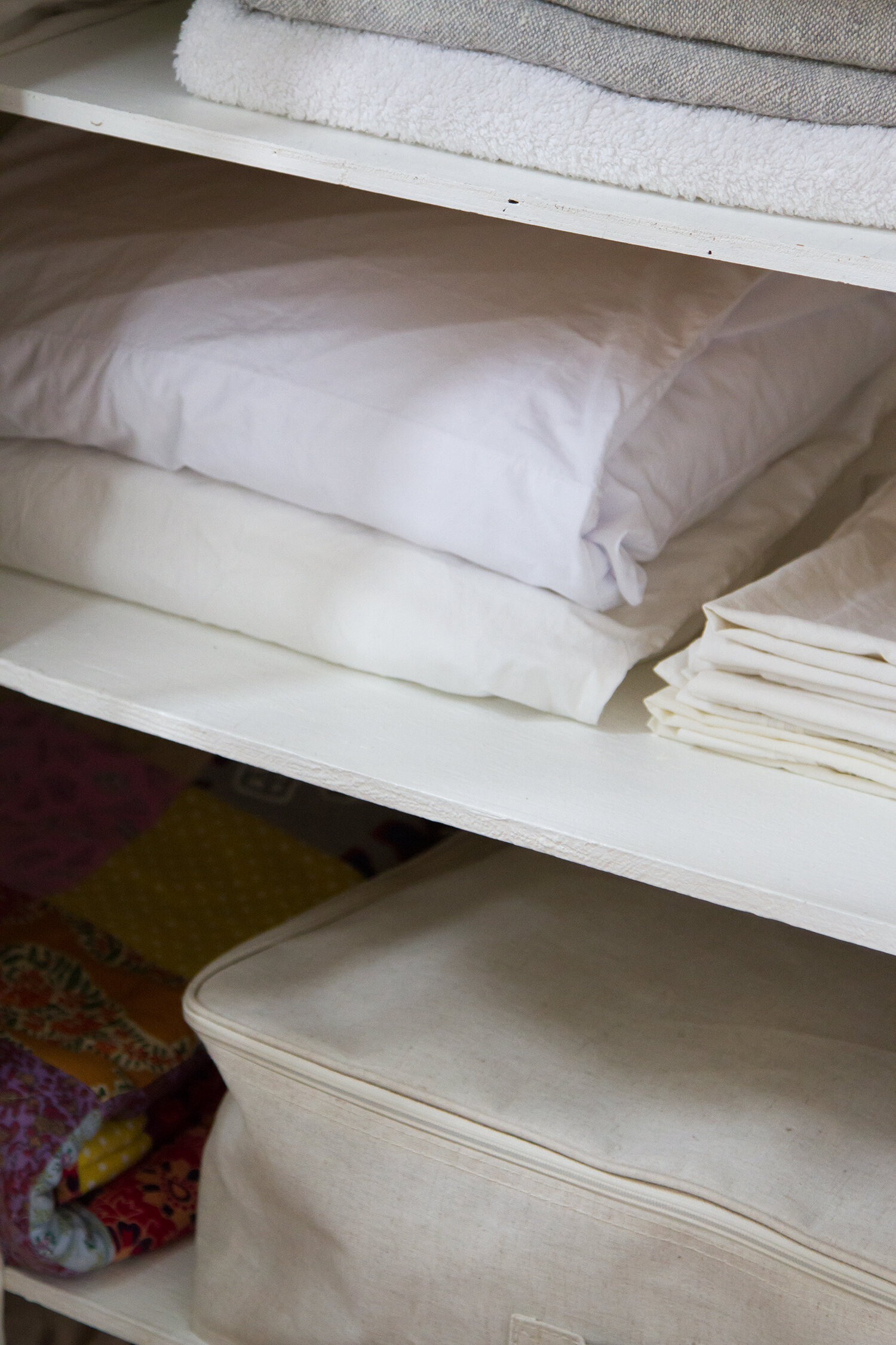 organizing linens in a small space | reading my tea leaves