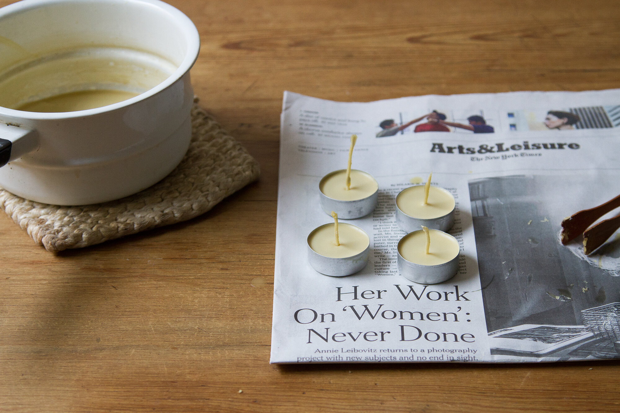 make your own beeswax candles | reading my tea leaves