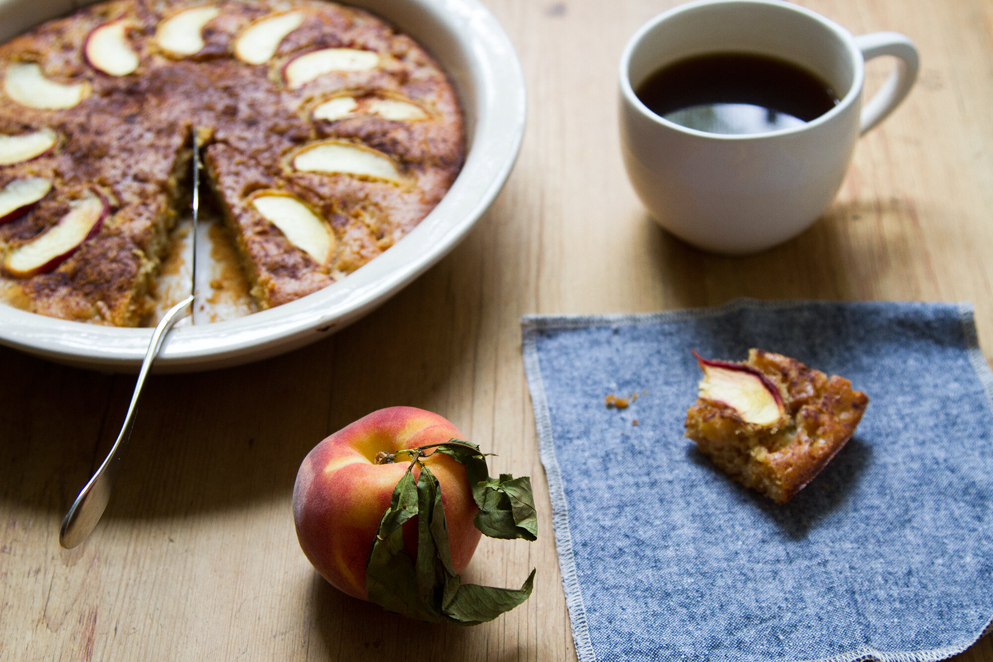 peach cake for breakfast | reading my tea leaves
