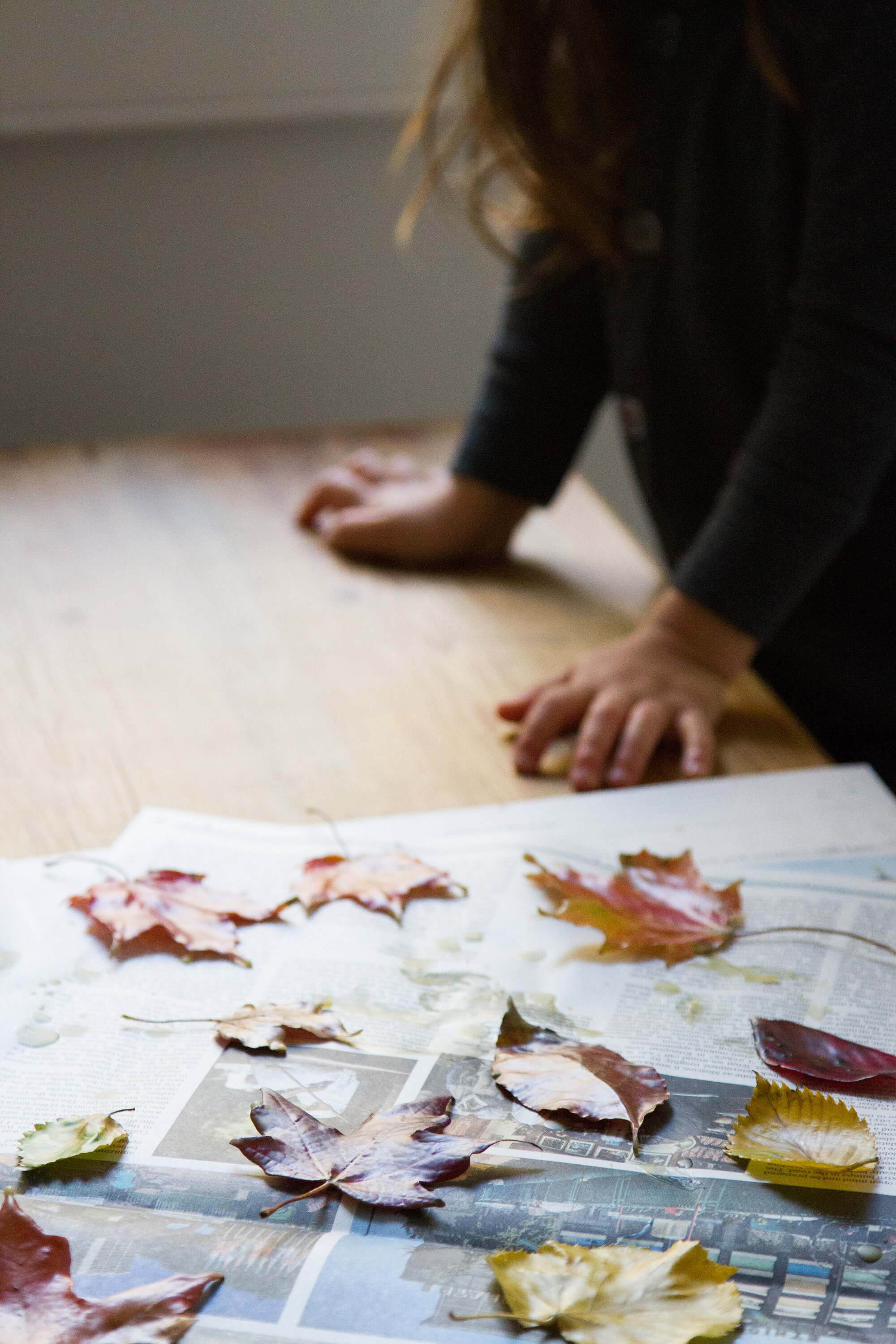 beeswax dipped leaves | reading my tea leaves