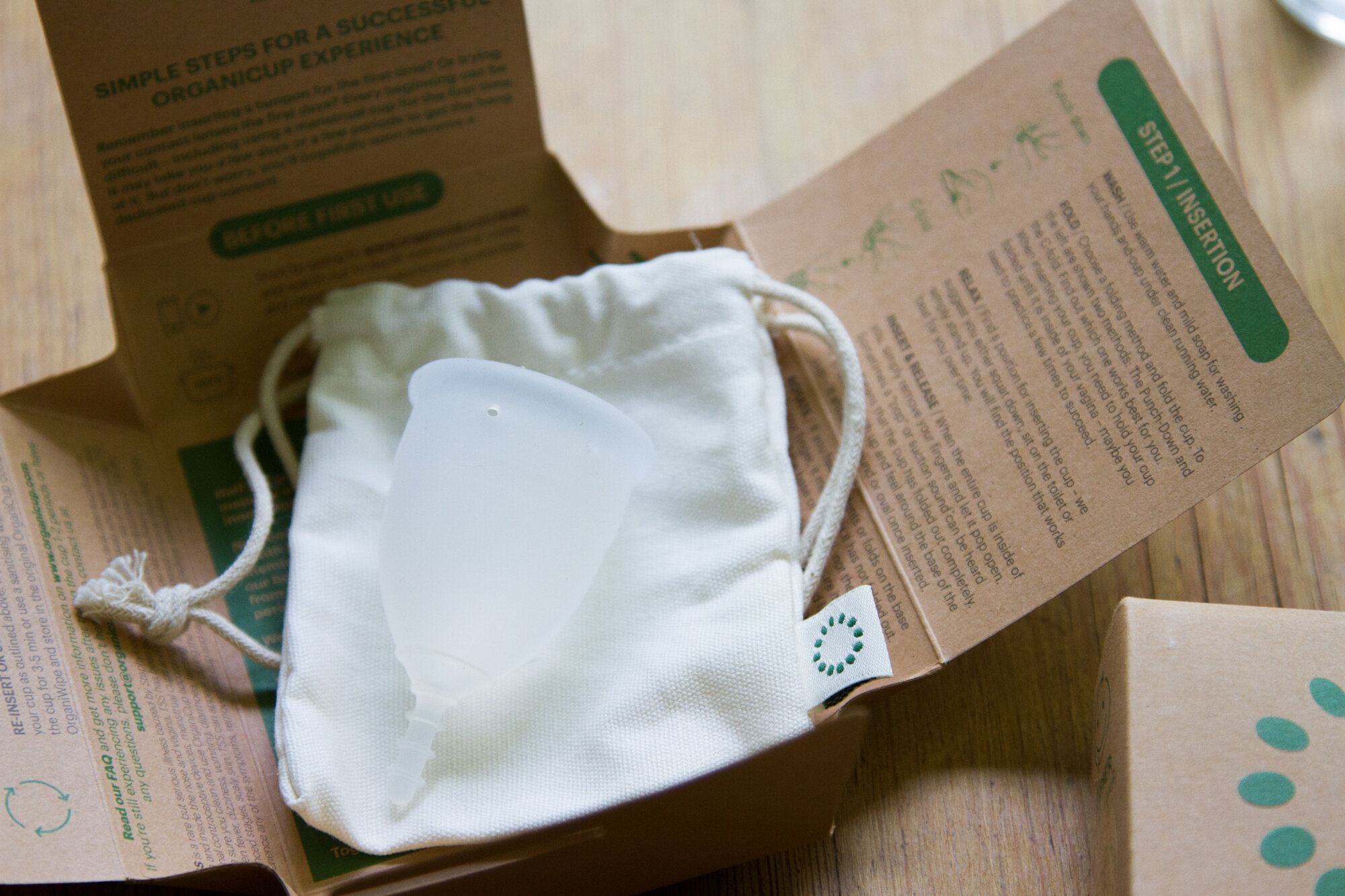 OrganiCup reusable menstrual cup | reading my tea leaves