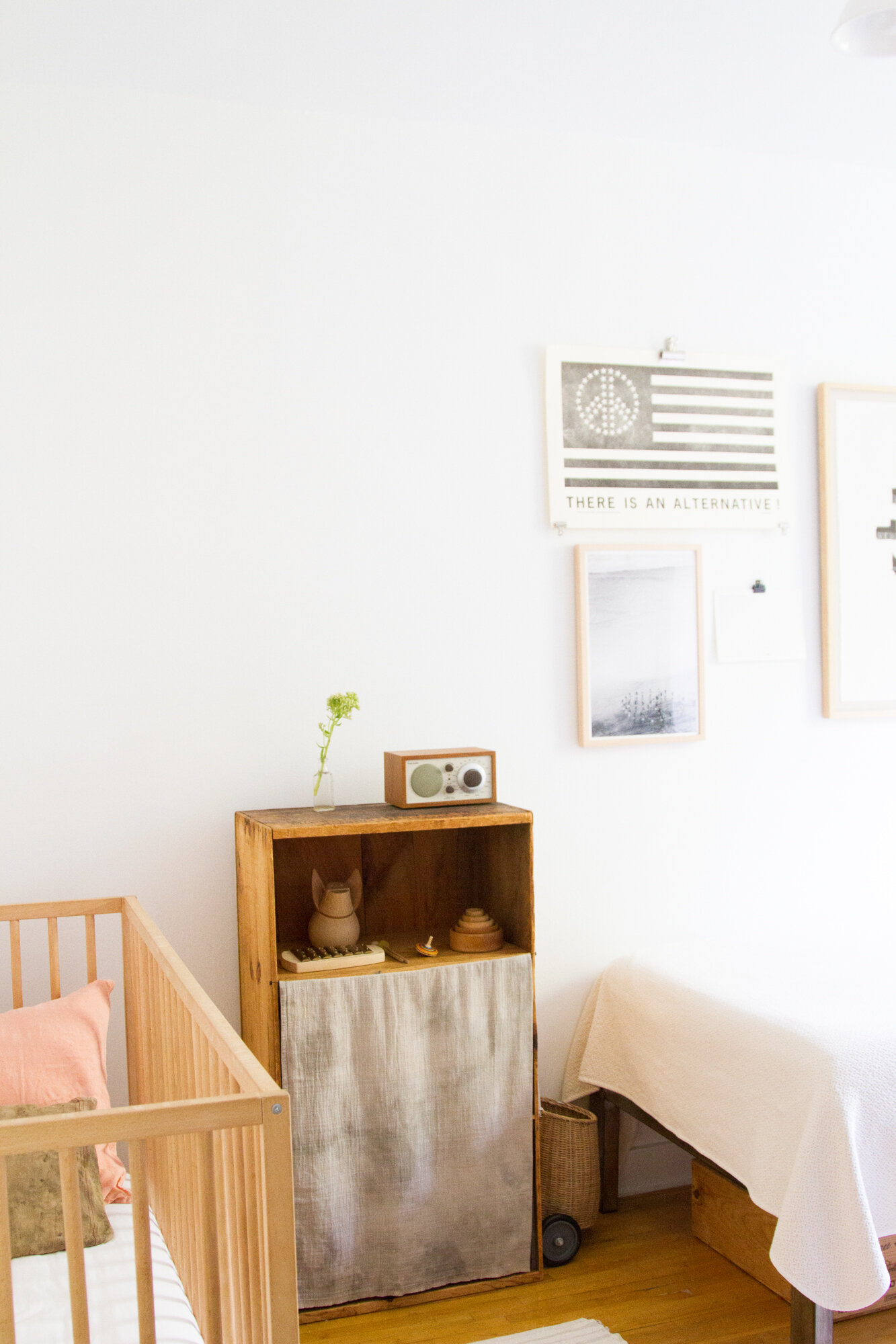 in a small space, cover a bookshelf with a curtain | reading my tea leaves