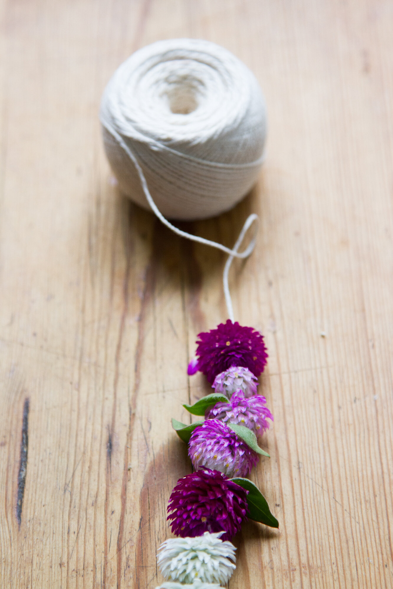 dried flower garland | zero-waste décor | reading my tea leaves