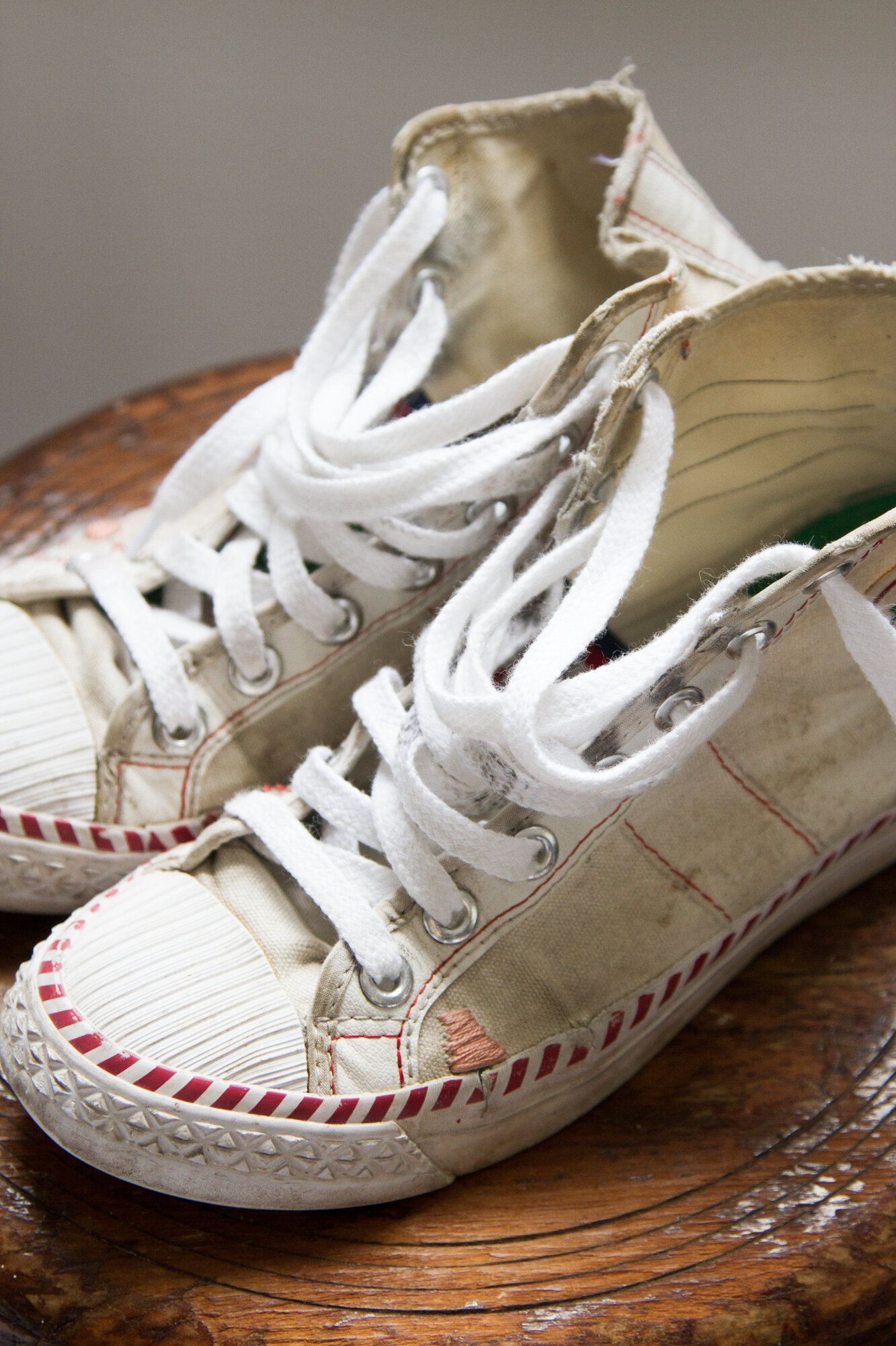 repaired canvas sneakers | reading my tea leaves