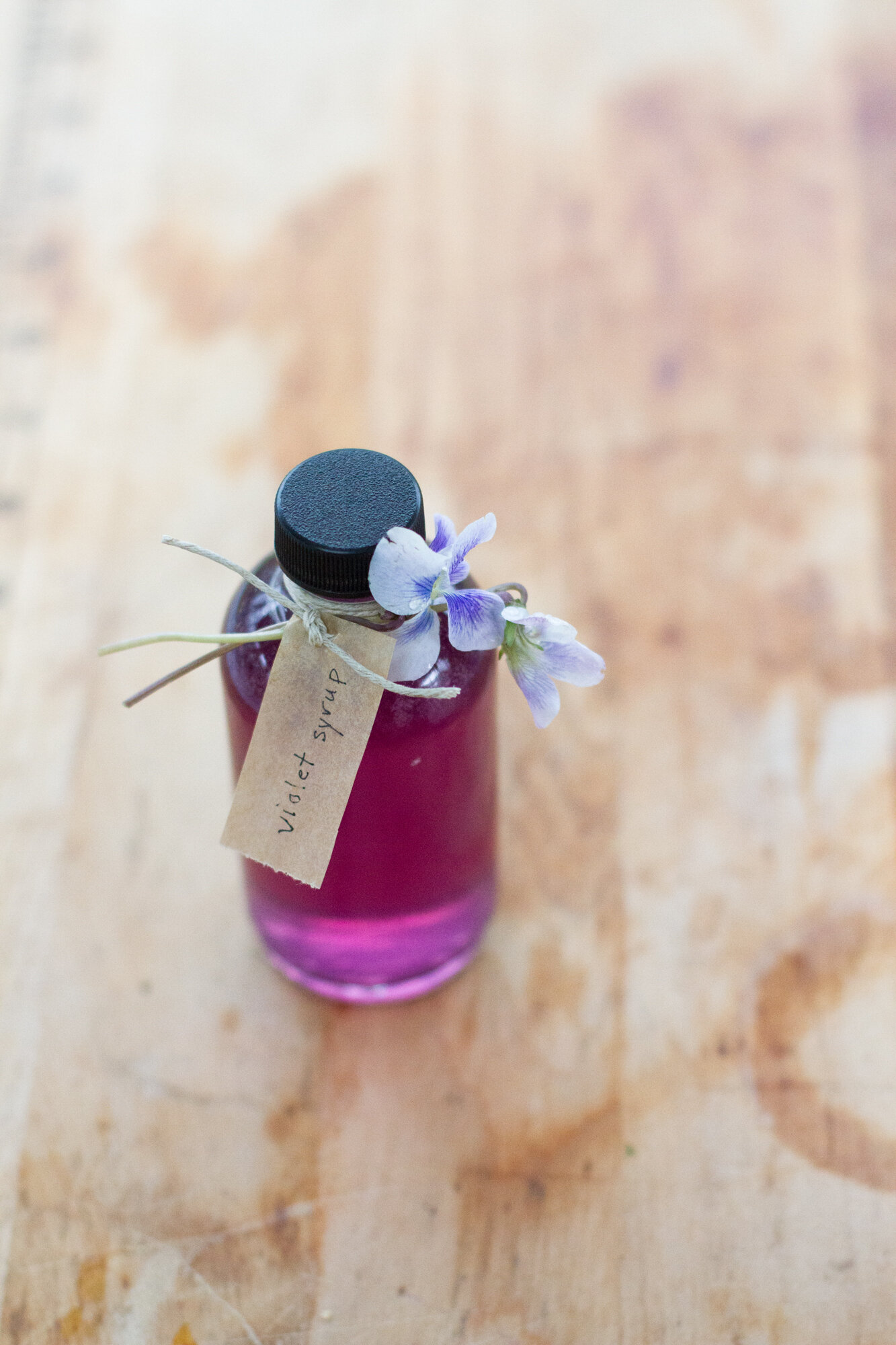 make your own violet syrup | reading my tea leaves
