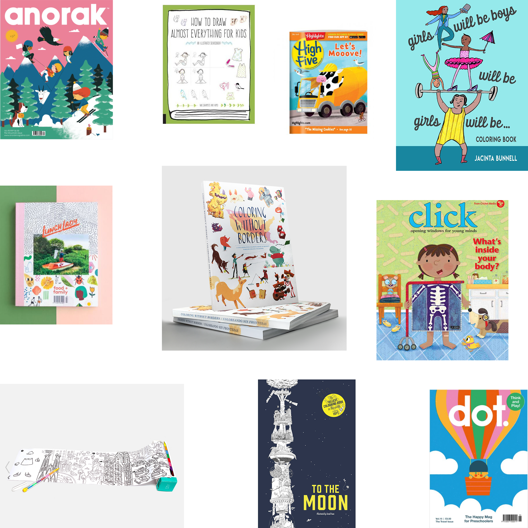 kids activity books, coloring books, and magazines | reading my tea leaves