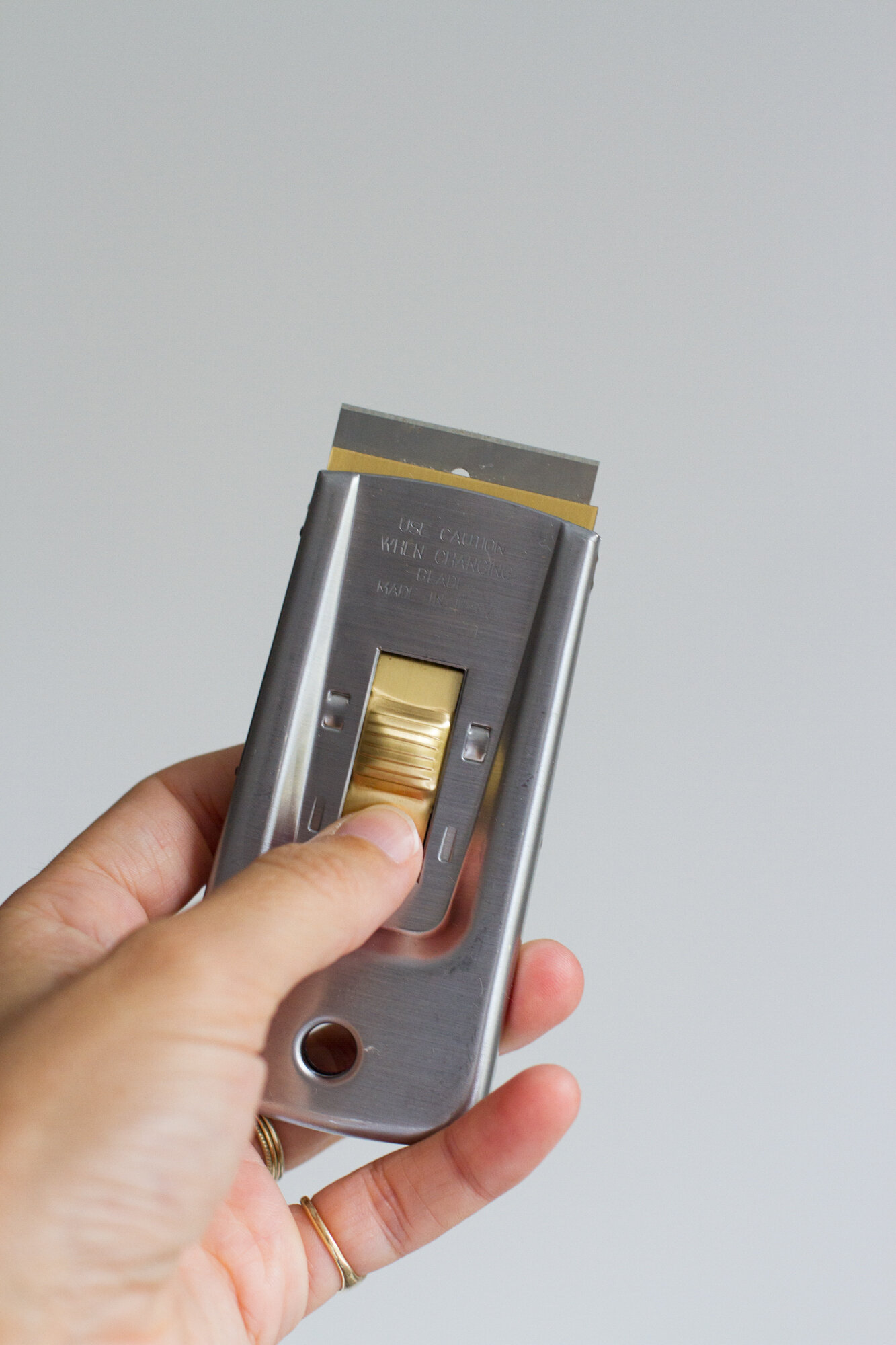stainless steel razor blade scraper | reading my tea leaves