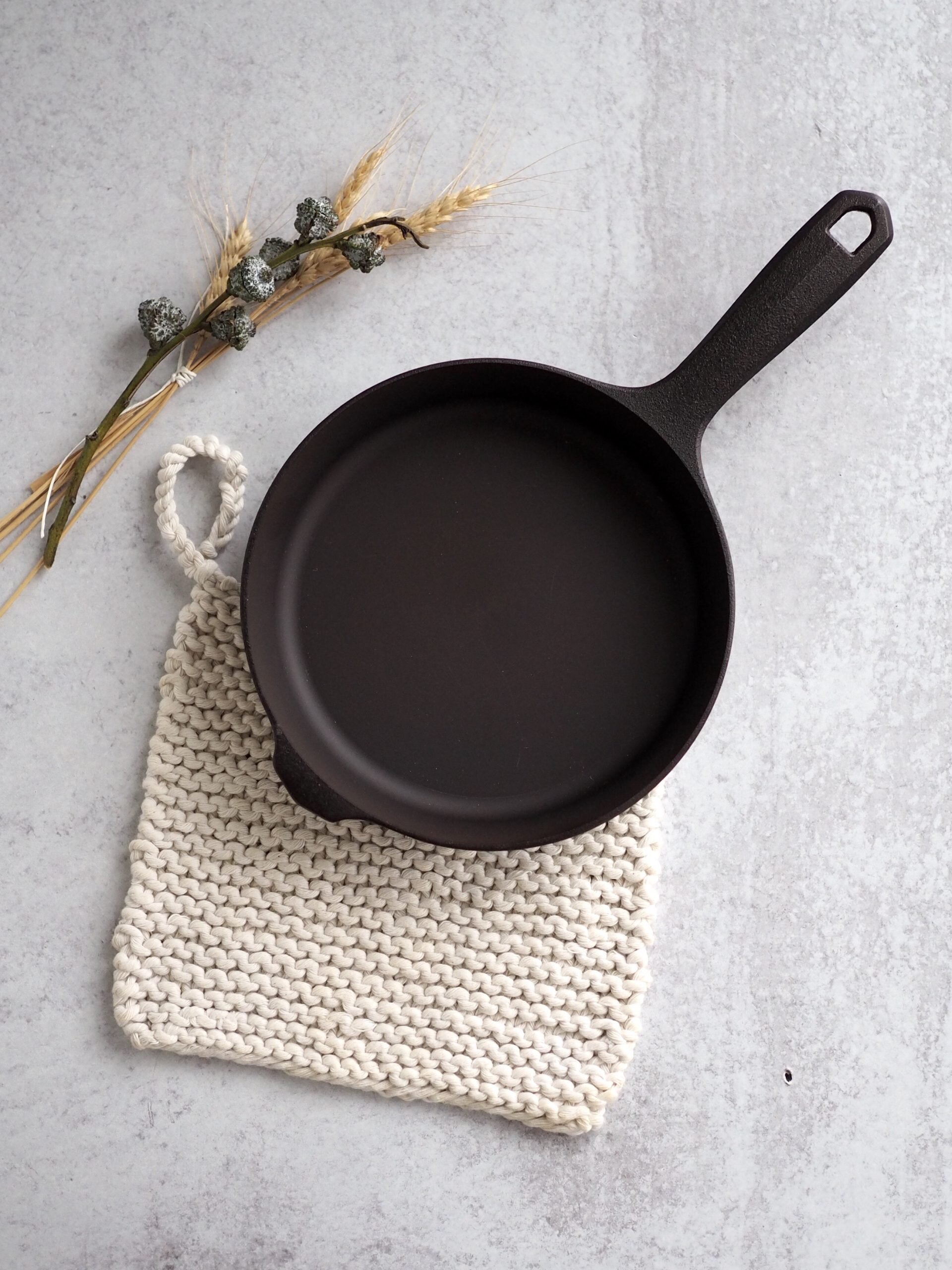 field company skillet + potholder | reading my tea leaves