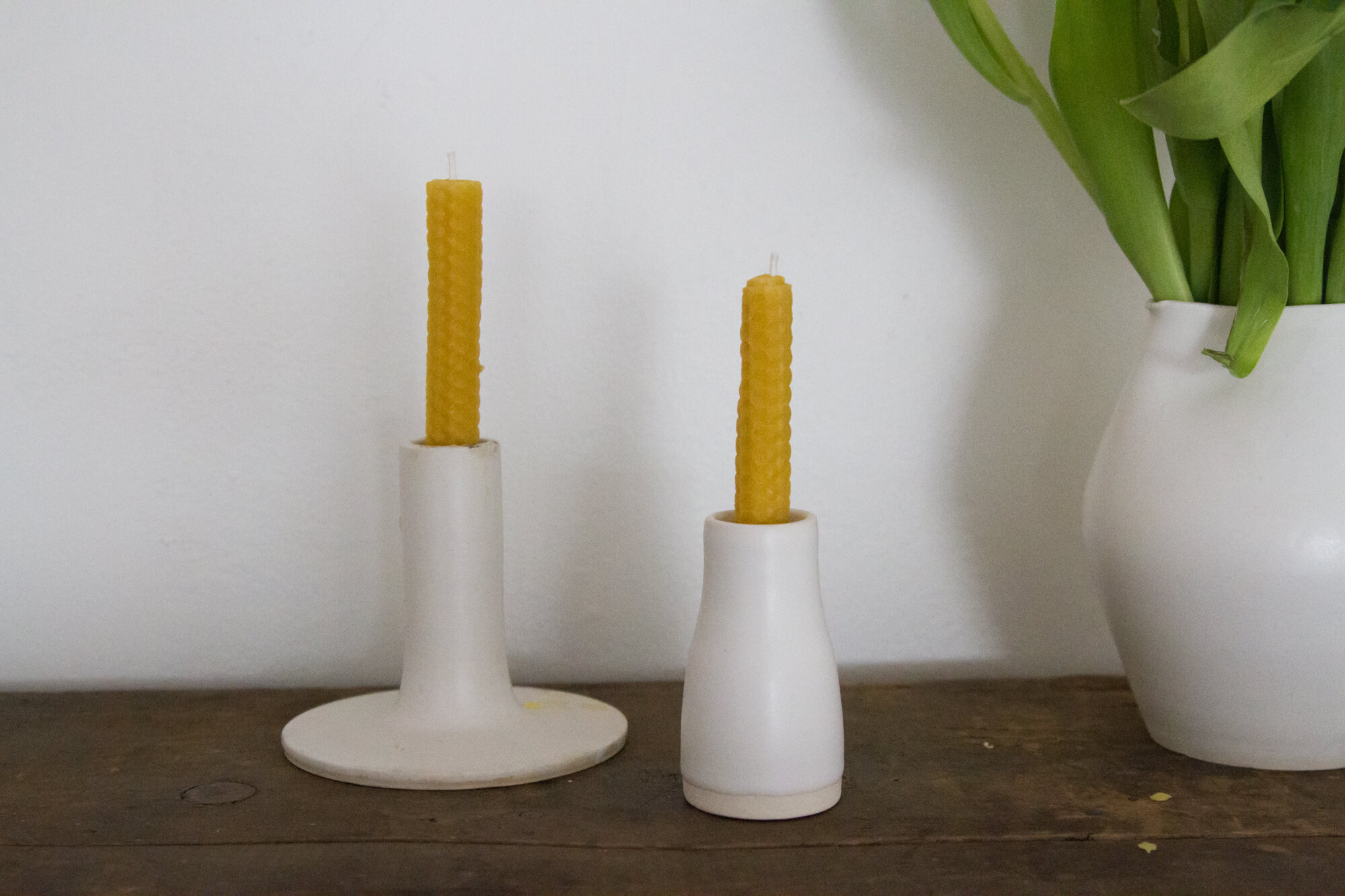 rolled beeswax candle | reading my tea leaves
