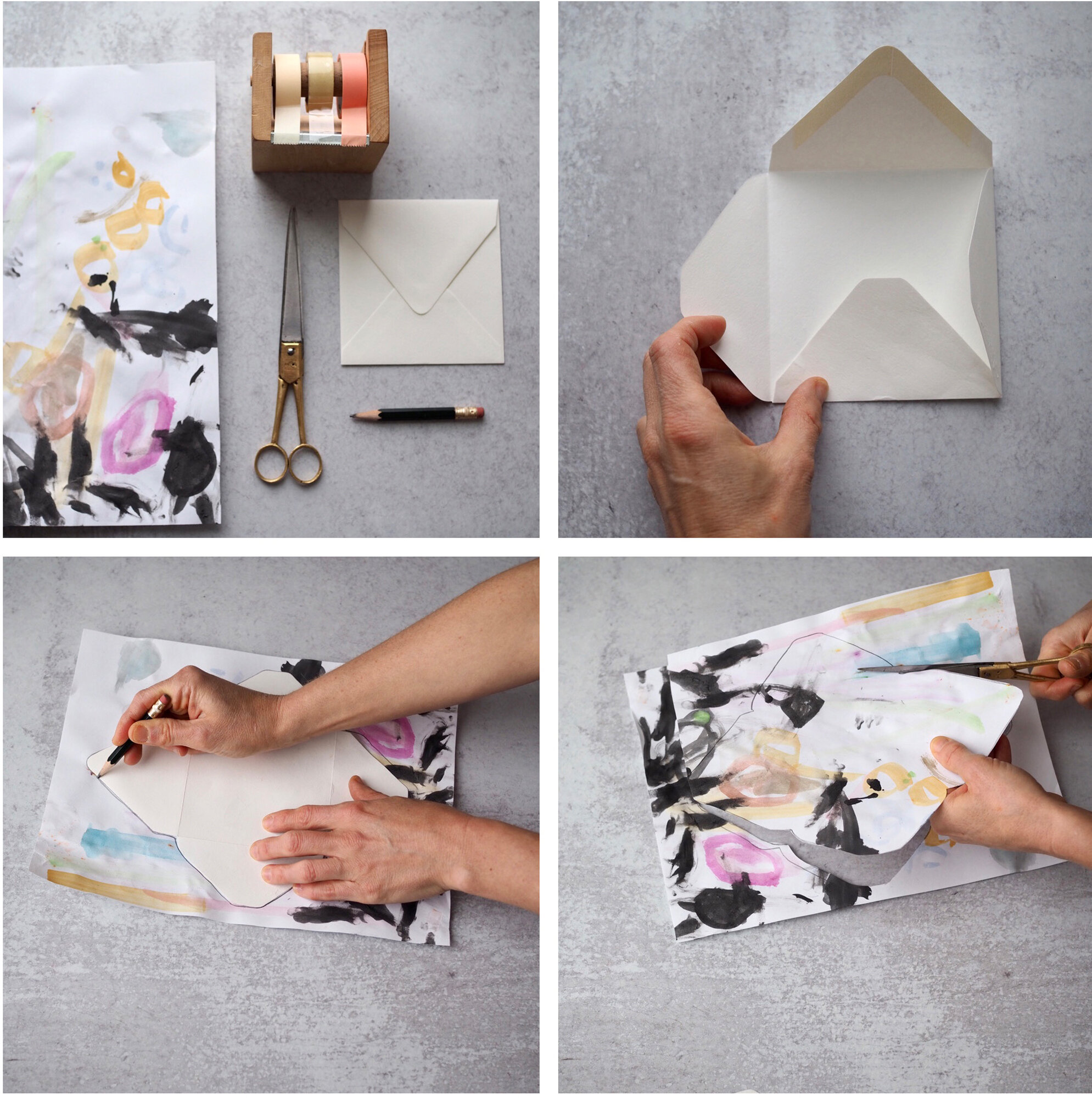 kid art envelopes | reading my tea leaves