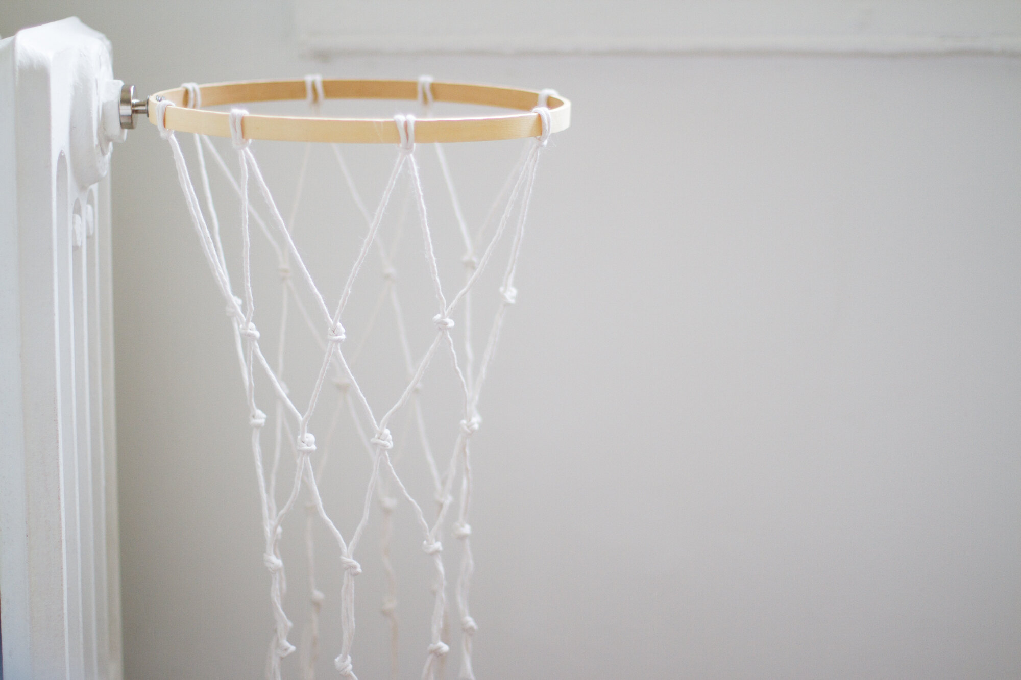 how to turn an embroidery hoop into a basketball hoop | reading my tea leaves